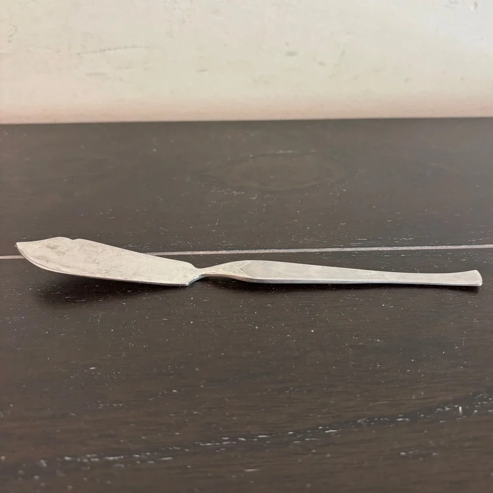 Maribo SRI Stainless Korea Master Butter Spreader Chevron Detail‎ Flatware 6.75